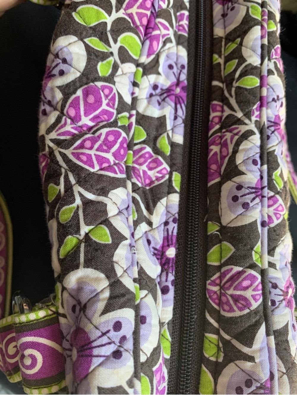 Vera Bradley Purple Floral Quilted Shoulder Bag - Picture 16 of 16